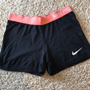 Nike pro spandex shorts